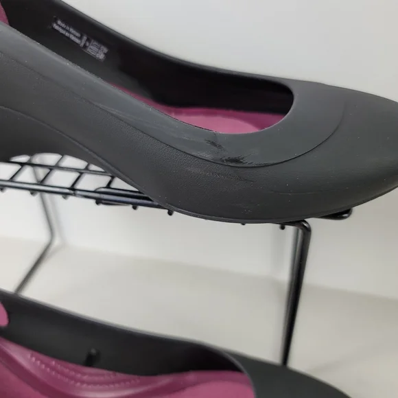 Crocs Woman's Wedges Shoes gray pink Sz 7 - Picture 7 of 11